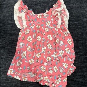 Floral Ruffle Baby Dress and Bloomers